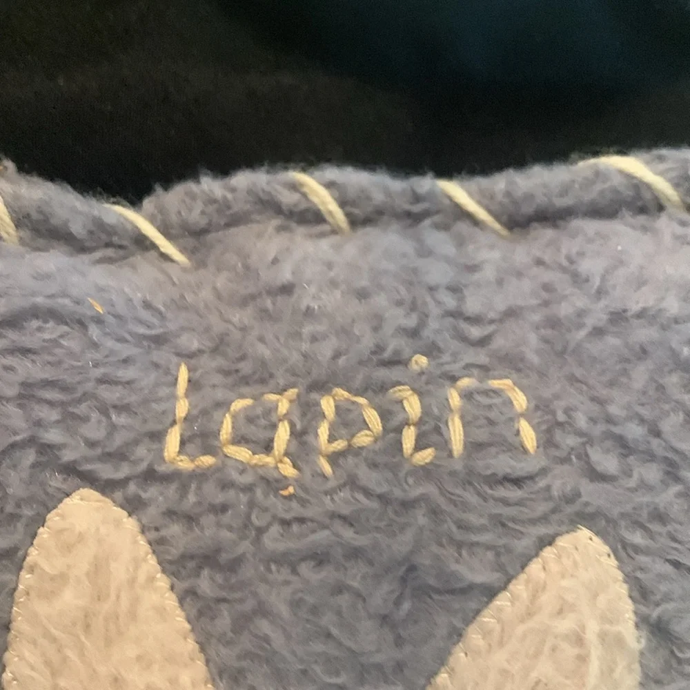 Blue gray Bunny Pillow